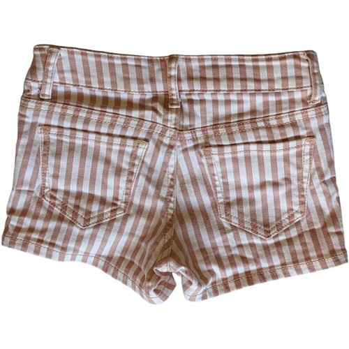 EUC Gap Girls Denim Striped Stretch Shortie Shorts w/ Adjustable Waist, Size 5 - Picture 4 of 4