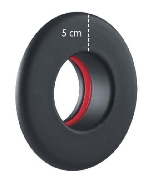 SAVE ROSONE BORCHIA PER TUBO STUFA A PELLET PORCELLANATO NERO OPACO MM.1,2 D.8X5