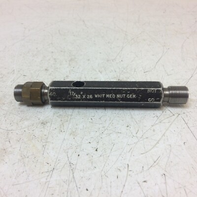 Go / No Go 17/32'' x 26 - WEISS - Go/No Go Stecker Gewindelehre (gebraucht)
