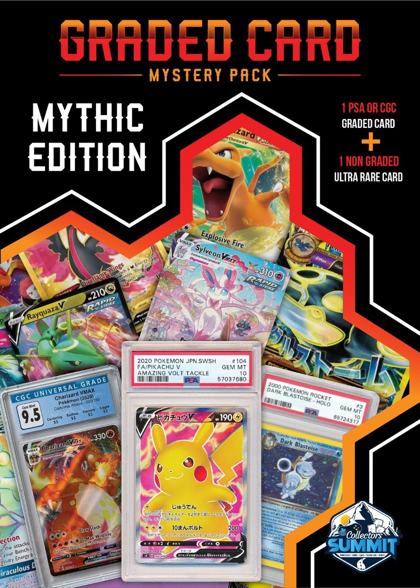 Surprise Graded Card And Pack Pokemon Mystery Gems Box - 1 CGC Graded Card + 1 Booster Pack, Collectible Gift Birthday Gift For Pokemon Fans Surprise Graded Card And Pack Pokemon Mystery Gems Box - 1 CGC Graded Card + 1 Booster Pack, Collectible Gift Birthday Gift For Pokemon Fans