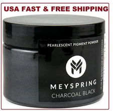 MEYSPRING Charcoal Black Mica Powder for Epoxy - Resin Color Pigment - Resin Dye