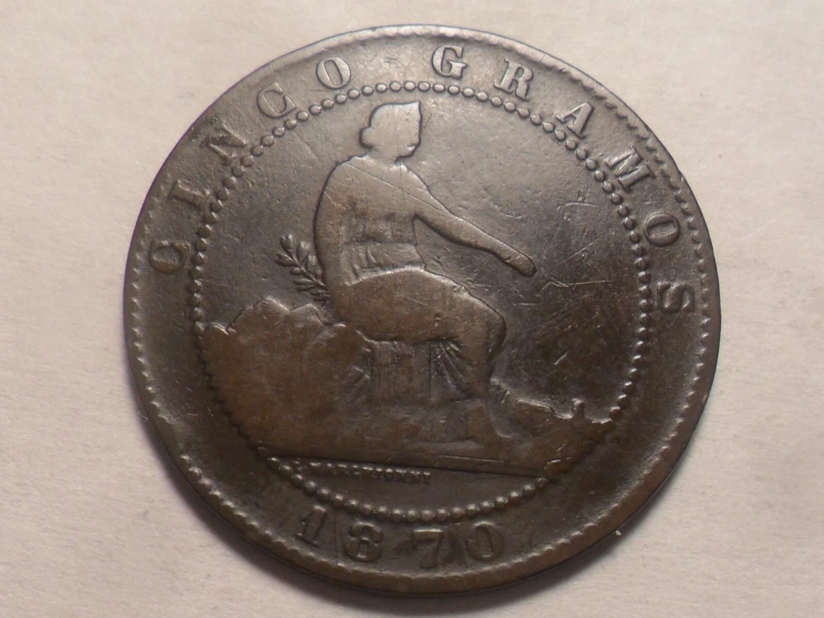 Copper 1870 Year Spanish Coins for sale | eBay
