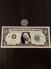New Supreme New York Authentic One Zillion Dollar Bill Sticker FW 2017 Decal