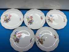 Johann Seltmann Vohenstrauss Bavaria Germany Set of 5 Plates with Wild Flowers