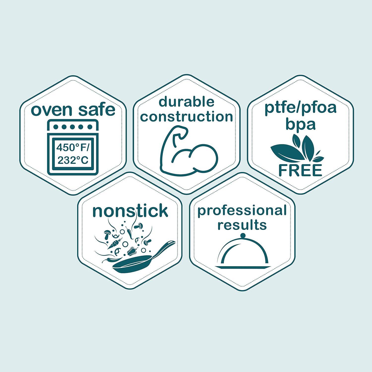 Chicago Metallic NonStick Toaster Oven Bakeware Set, 4Piece, Carbon