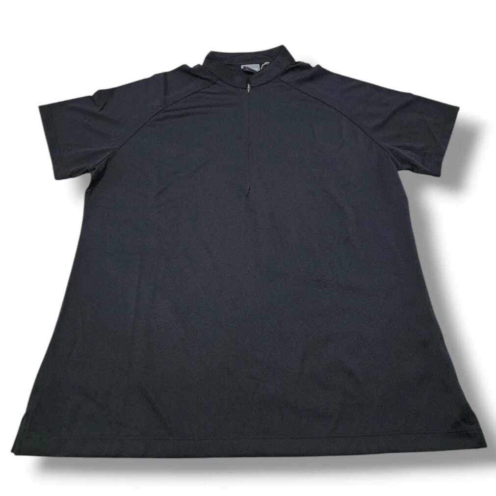 New Page & Tuttle Top Size Large L Mock Neck Quarter Zip Short Sleeve Golf Shirt