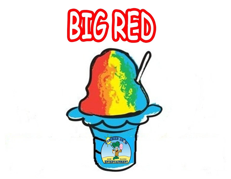 SUMMER SNOW ENTERTAINMENT BIG RED SYRUP MIX Snow CONE/SHAVED ICE Flavor GALLON CONCENTRATE #1FLAVOR