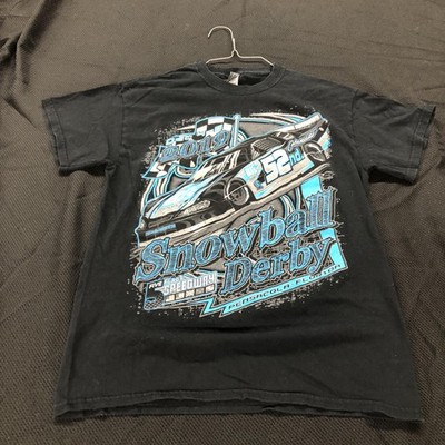 Snowball Derby Shirt Mens M Black Racing Five Flags Speedway 2019 Tee Gildan