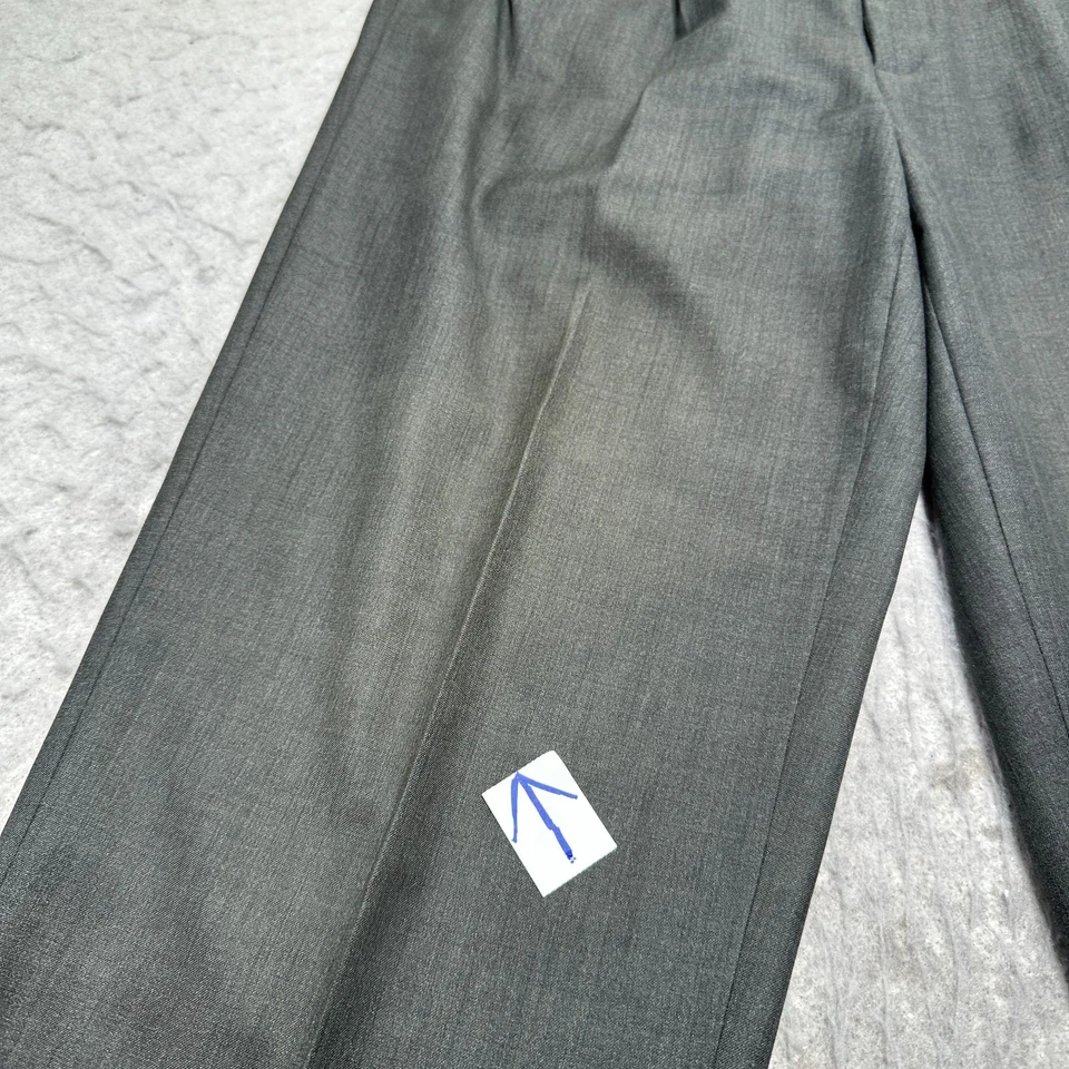 Pantalones de vestir Axist gris plisados puños rectos mezcla de rayón para hombre talla 34 x 32 Foto 3 de 4