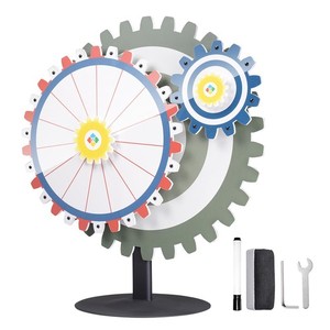 WinSpin 24" 15-Slot Dual Gear Prize Wheel Tabletop Spinning Trade Show Closeout