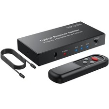 Digital Audio Switcher Splitter - 3 in 2 Out 3 Port Spdif Toslink Optical Swi...