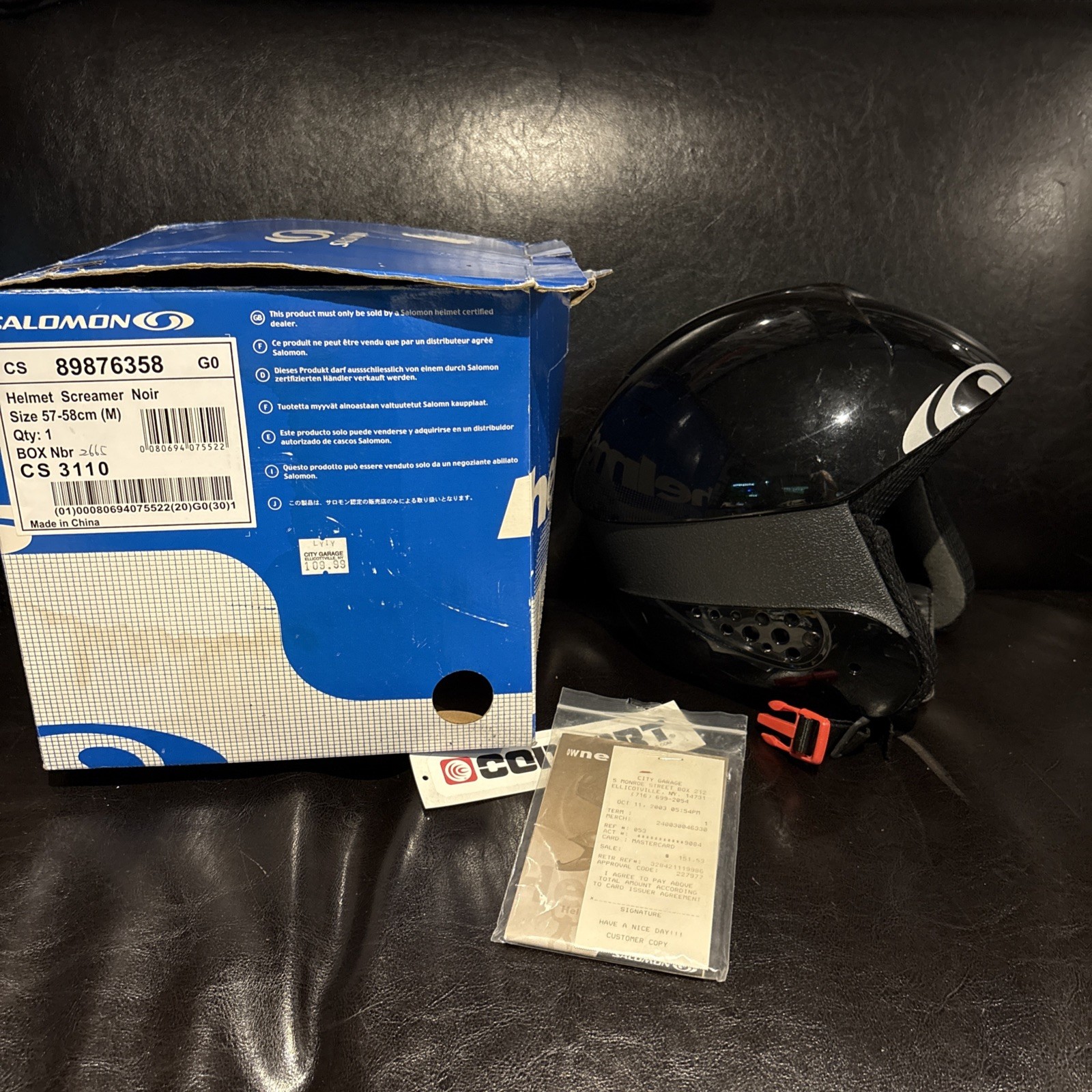 Casco da Snowboard Salomon Screamer Noir 57 58 Cm M Cs 3110