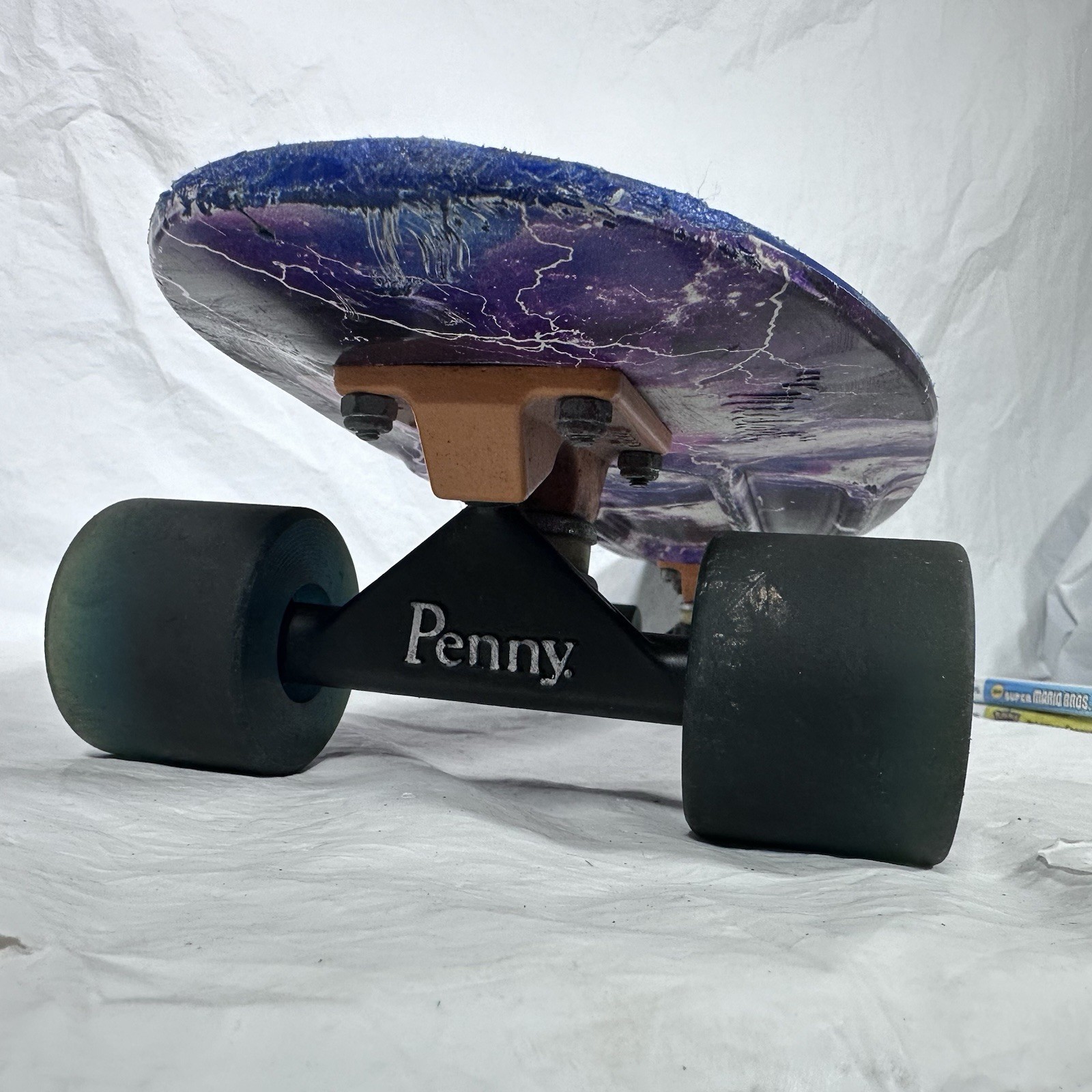 Genuine Penny Board 27 Skateboard Galaxy Wolf Blue