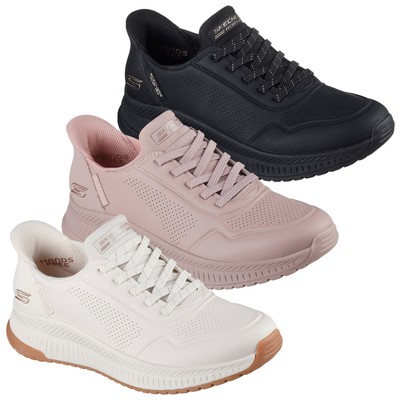 Skechers Damen Slipper BOBS Squad 4 Key Look Sneaker Komfort Memory Foam Schuh