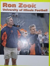 Ron Zook Autographed 8x10 Media Photo University Of Illinois Head Football Coach