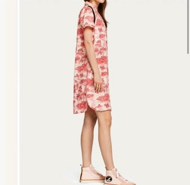 Scotch And Soda Bamboo Beach Womens Large Lightweight Effortless Summer Red  - Image 4 of 4