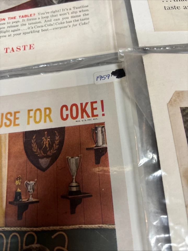 Lot Of 4 Vintage Coca-Cola Boy-scout Advertisements Vintage Soda Ads - Image 2 of 4