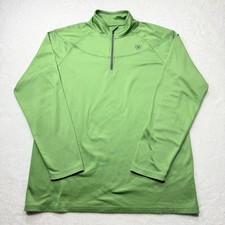 Ariat Tek Pullover Men's Large 1/4 Zip Cold Series Sweatshirt Pullover Green
