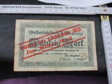 Monety-Pieniądz papierowy 1922, Nadruk Pieniądz Banknot zastępczy Królewski-Prusy