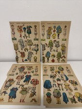 1920s Paper Doll Set Of 4 POUPEES A HABILLER Imagerie Pellerin Made in France