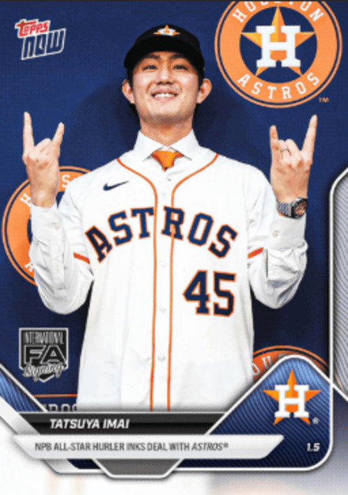 2026 Topps Now Card Tatsuya Imai Inks Deal W/ Astros