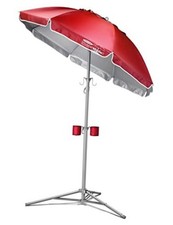Ultimate Portable Sun Shade Umbrella Lightweight Adjustable Outdoor Red
