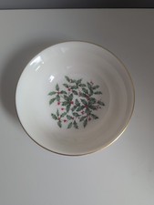 🎄Lenox Holiday Special Fruit Candy Small Bowl Holly Berries Gold Rim 5 5/8"
