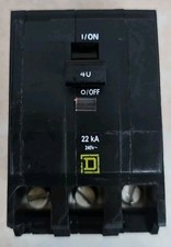 Square D QOB340VH 3 Pole 40 Amp 240V 22kA Bolt-On Circuit Breaker W BLURRY 
