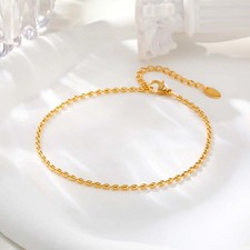 Stainless Steel Chain Anklet for Women Foot Ankle Bracelets Waterproof Jewelry