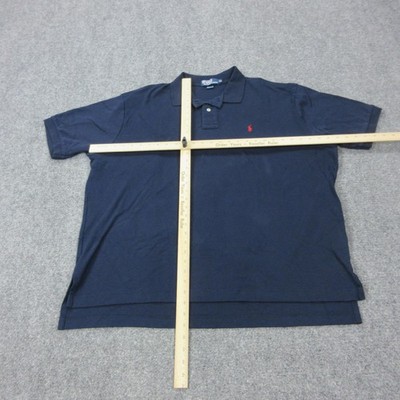 VTG Polo Ralph Lauren Polo Shirt Mens 2XL Blue 100% Cotton Classic