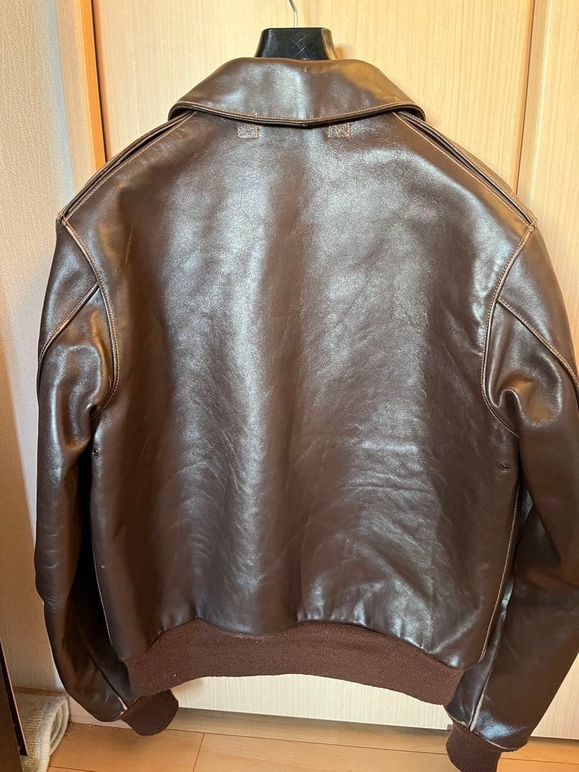 Buzz Rickson's A-2 Leather Jacket M Dark Brown Vi… - image 3