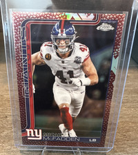 Topps 2025 Chrome Micah McFadden New York Giants NFL #232 Football Card