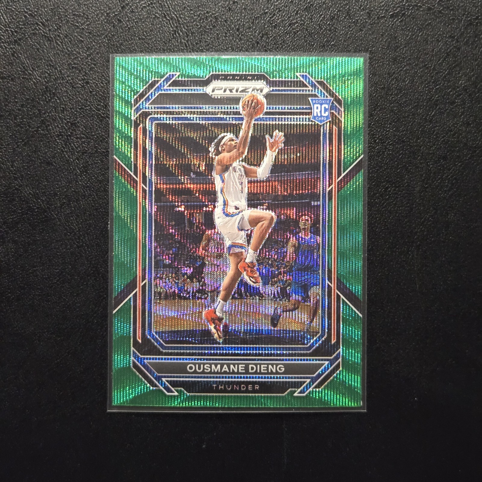 2022-23 Panini Prizm Basketball Green Wave #224 Ousmane Dieng Rookie RC Thunder