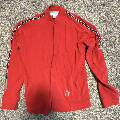 Petite Sophisticate Active Sweatshirt Petites S Red Full Zip Mock Neck Raglan