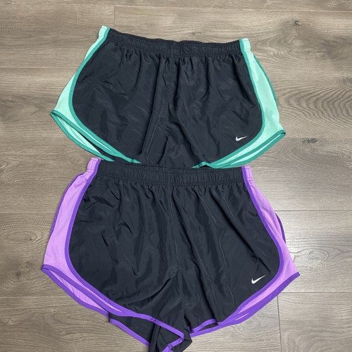 2Pair Women’s Nike Dri Fit Running Shorts Size 1X Lined Drawstring