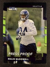 2017 Panini Donruss #389 Malik McDowell Press Proof Silver Rookie #/100