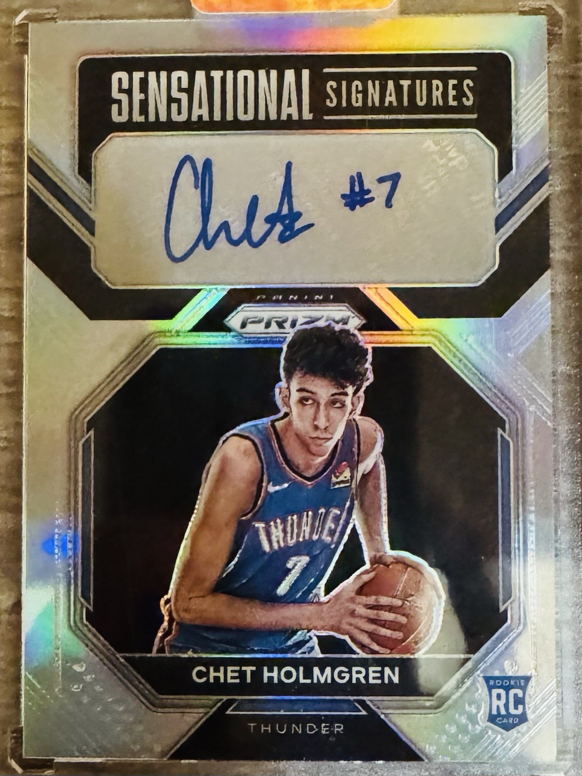 2022 Prizm Chet Holmgren RC Sensational Signatures Silver OKC