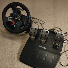 Logitech G29 Racing Steering Wheel with Pedals, requires new power supply
