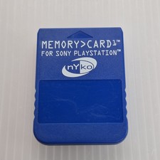 Nyko Memory Card for Original Sony PlayStation Console PS1 Blue