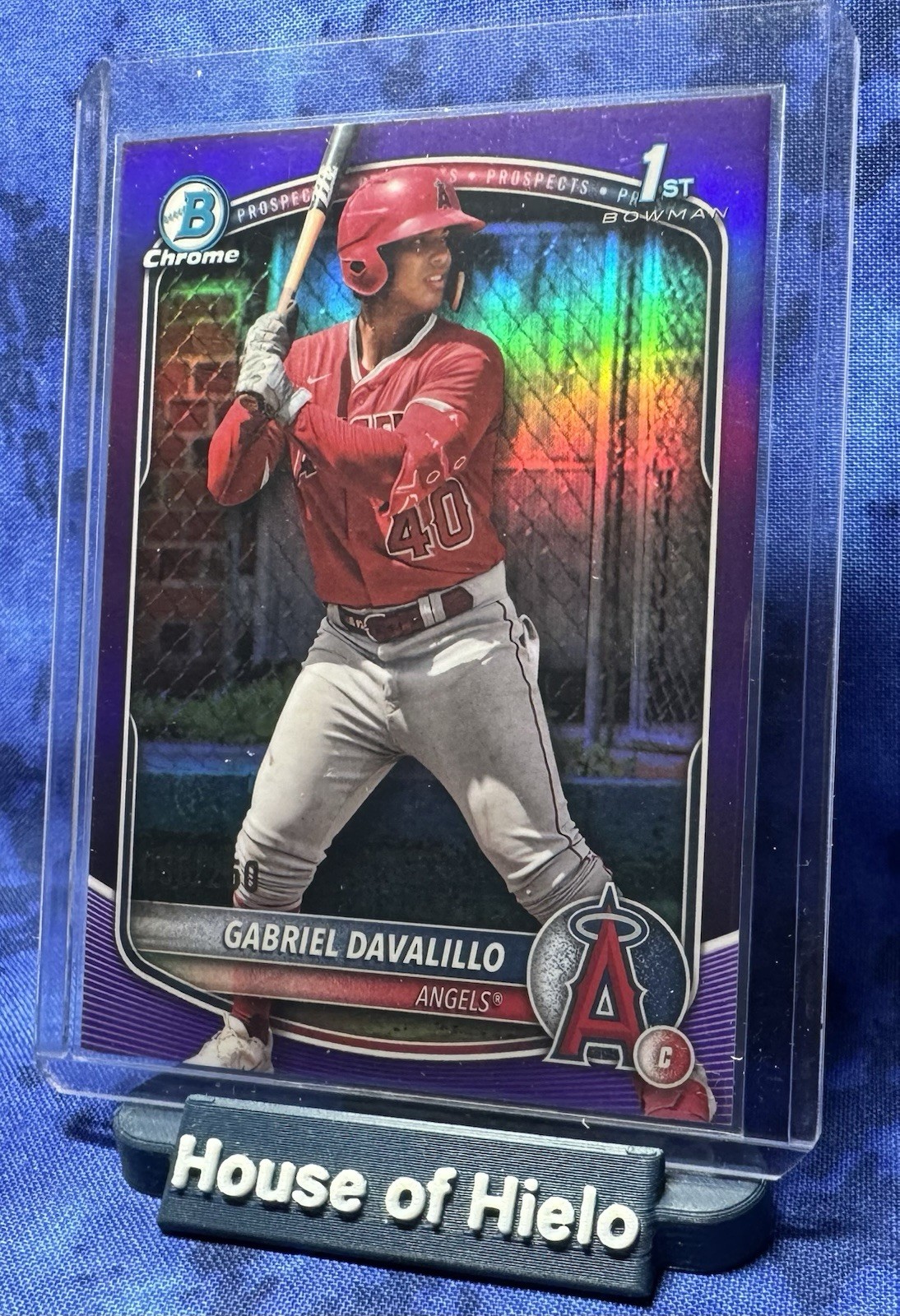 2025 Bowman Chrome BCP-178 Gabriel Davalillo Angels Purple Refractor /250
