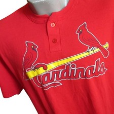 Small True Vtg 90s ST LOUIS CARDINALS LITTLE LEAGUE PATCH HENLEY T-shirt 33