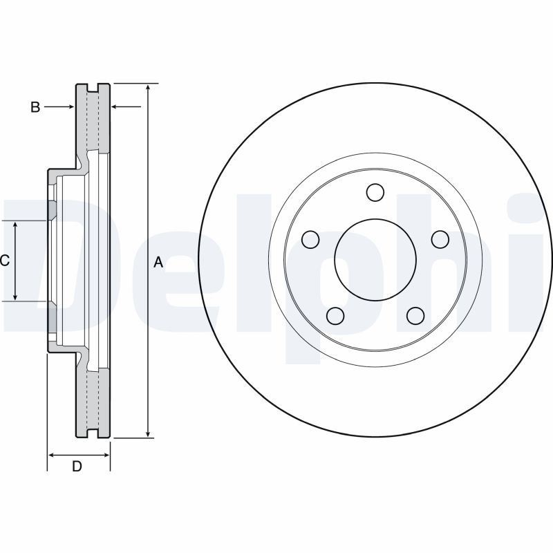 Disques de frein avant pour Mazda 626 GLX et CX-5, paire de disques ventilés 295mm