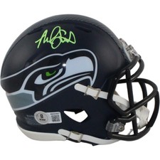Malcolm Smith Autographed Seattle Seahawks Mini Helmet Beckett Witness 55049