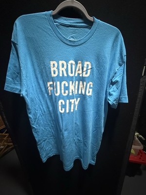 BROAD F ING CITY Comedy Central T-shirt Blue Unisex Extra Large XL RARE Promo