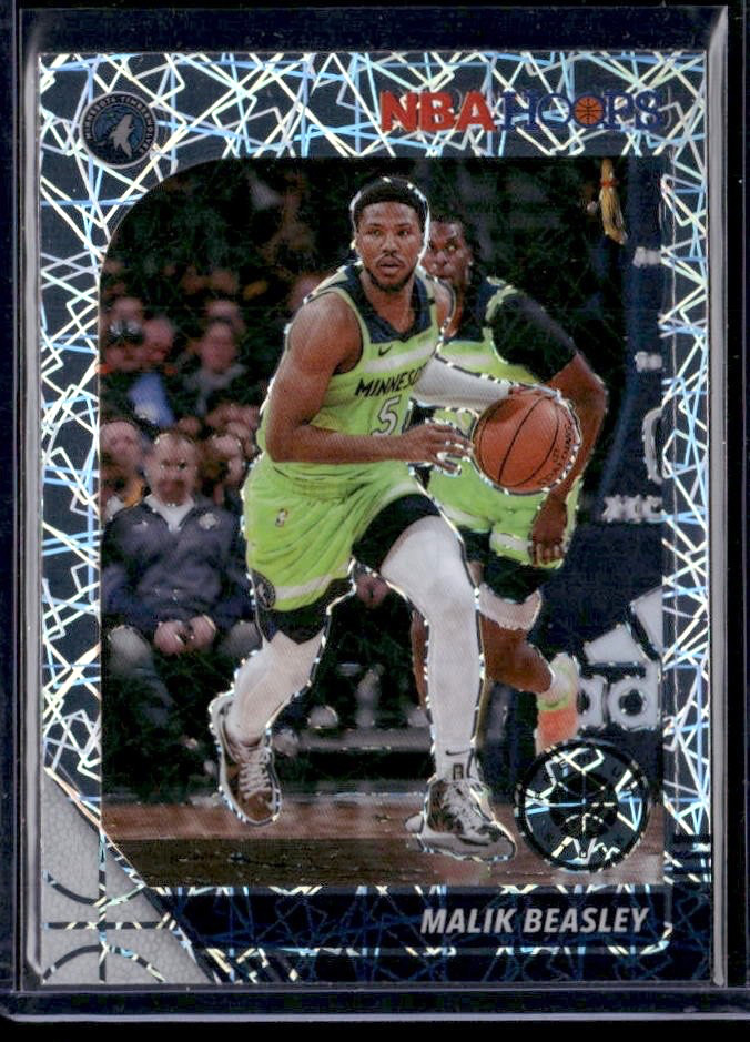 2019-20 Panini NBA Hoops Premium Stock Malik Beasley #49 Silver Laser Prizm