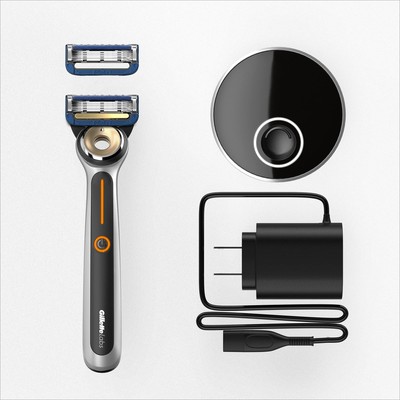 NEW Gillette Labs Shaving Heated Razor w/ Holder + 2 Blades + Charger F/S