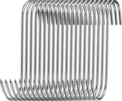 MARKE FIRSCHOIE 20 Stück Fleischerhaken S Haken, 15cm Räucherhaken S-Haken aus Edelstahl, M