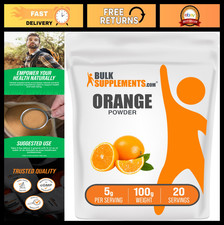 Nutrient-Rich Orange Powder - Gluten Free Flavoring, 100g (3.5 oz), 5g Serving