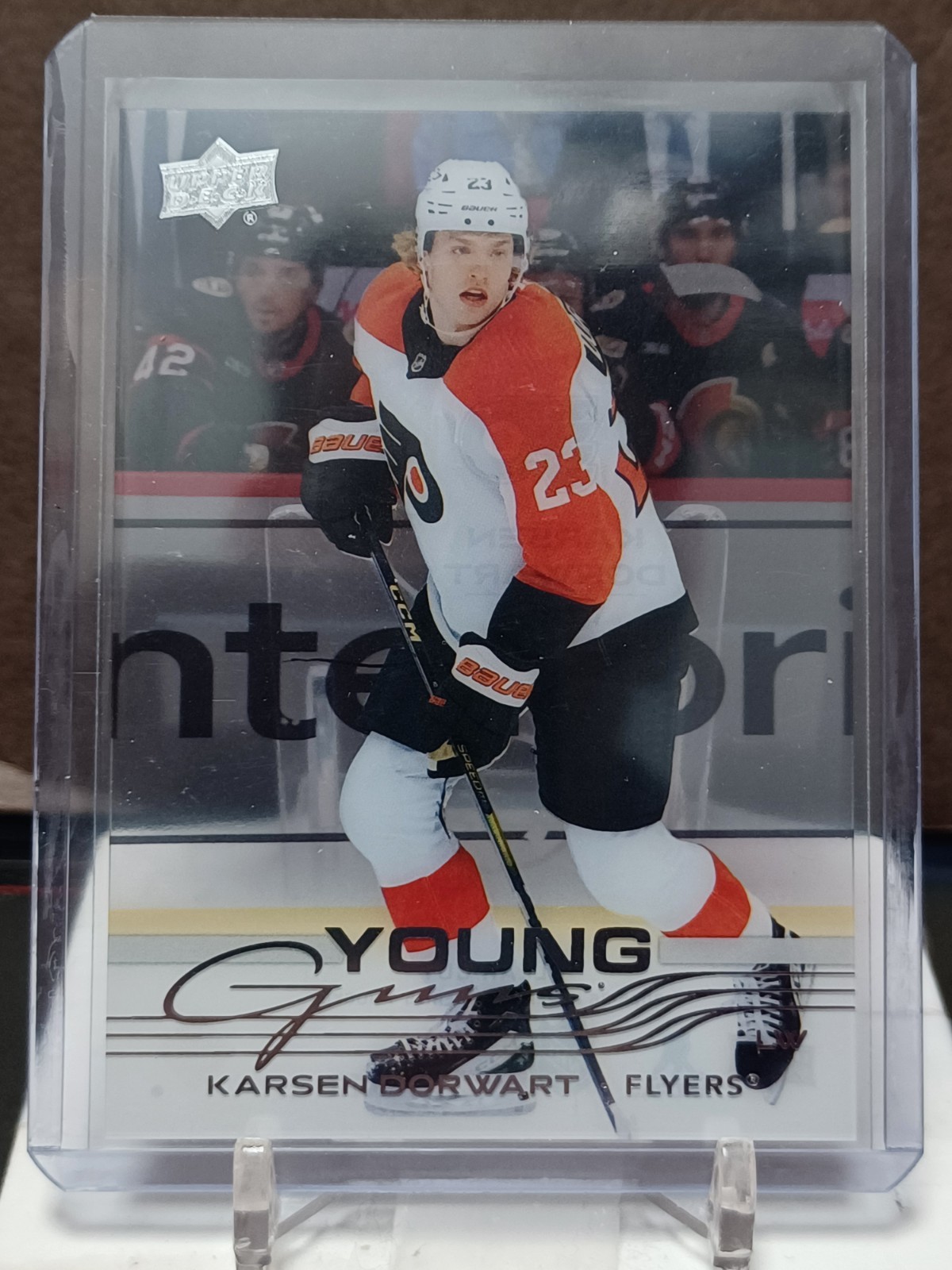 #210 KARSEN DORWART CLEAR CUT YOUNG GUNS SP - 2025-26 Upper Deck S1