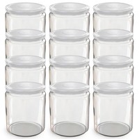 Oputec 12X 405 Ml EinmachgläSer Schraubdeckel Weiß MarmeladengläSer SturzgläSer